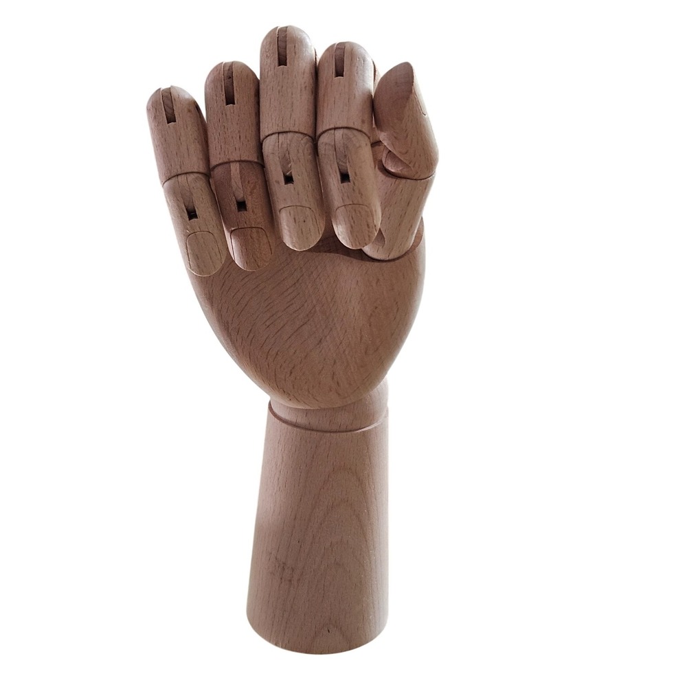 Wooden RightHand - 12" Body Artist‎ Model, Jointed  Articulated Flexible Fingers